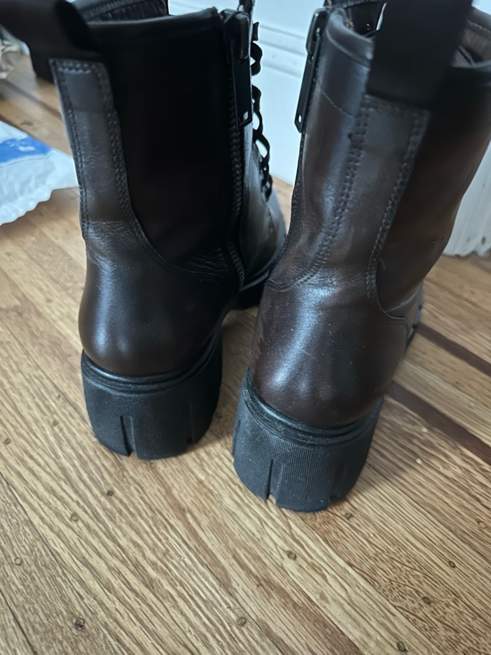 Thursday Boot Company Coda Lace-Up Combat Boots in Dark Anejo Brown - - Picture 4 of 7